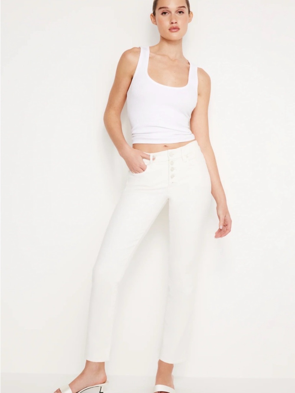 Good American Good Legs Straight Light Compression Jeans
